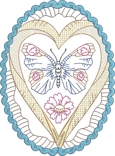 Easter Butterfly Machine Embroidery Design