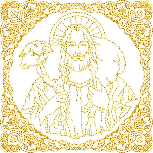 Christ Easter Block Machine Embroidery Design