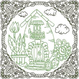Picture of Easter House Block Machine Embroidery Design