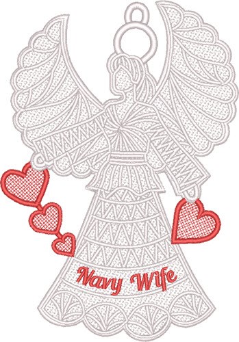 FSL Navy Wife Angel Machine Embroidery Design