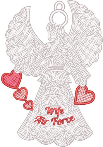 FSL AirForce Wife Machine Embroidery Design