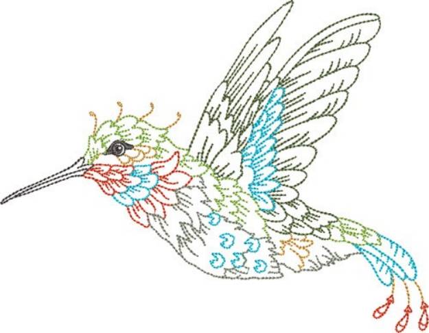 Picture of Flying Hummingbird Machine Embroidery Design