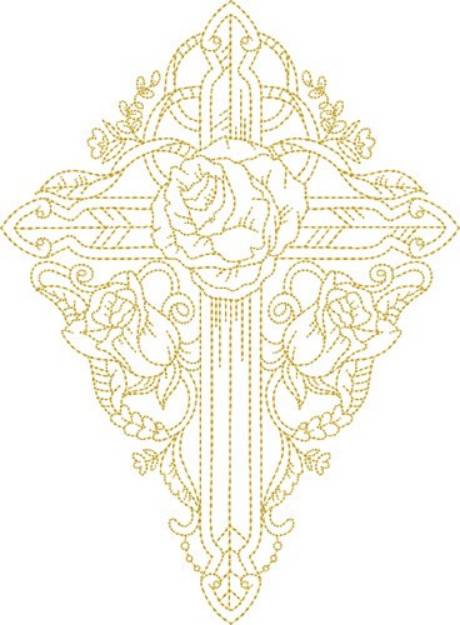 Picture of Ornamental Cross Machine Embroidery Design