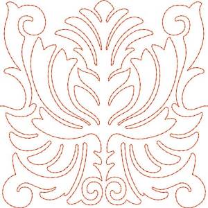 Picture of Quilt Block Redwork Machine Embroidery Design