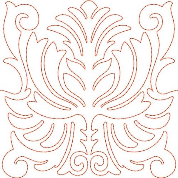 Picture of Quilt Block Redwork Machine Embroidery Design