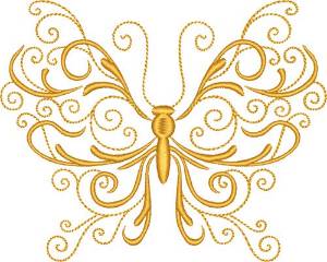 Picture of Butterfly Swirls Machine Embroidery Design