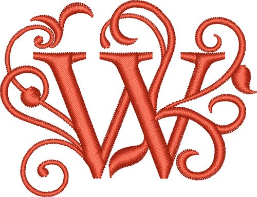 Elegant Monogram Font W Machine Embroidery Design