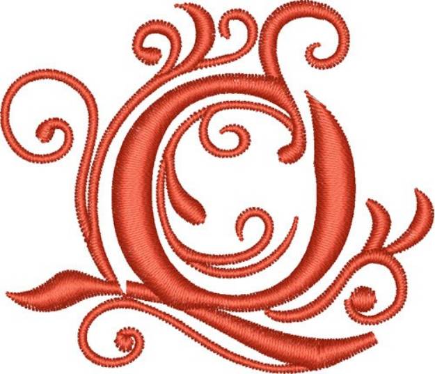 Picture of Elegant Monogram Font Q Machine Embroidery Design
