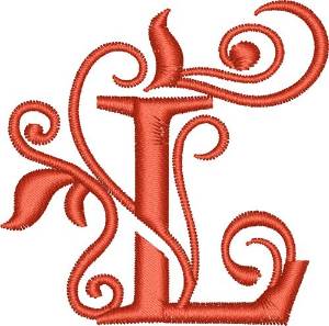 Picture of Elegant Monogram Font L Machine Embroidery Design
