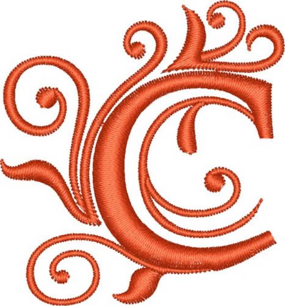 Picture of Elegant Monogram Font C Machine Embroidery Design