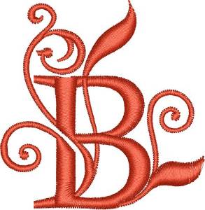 Picture of Elegant Monogram Font B Machine Embroidery Design