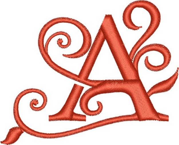 Picture of Elegant Monogram Font A Machine Embroidery Design
