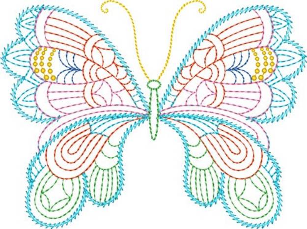 Picture of Whimsical Butterfly Machine Embroidery Design