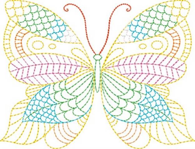 Picture of Whimsical Butterfly Machine Embroidery Design