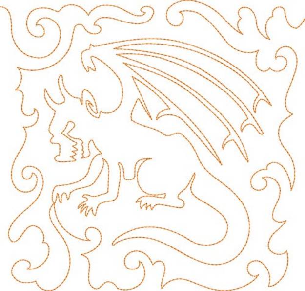 Picture of Free Motion Gargoyle Machine Embroidery Design