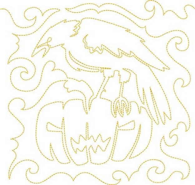 Picture of Free Motion Crow Machine Embroidery Design