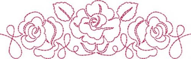 Picture of Free Motion Roses Machine Embroidery Design