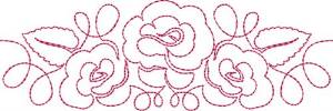 Picture of Free Motion Roses Machine Embroidery Design