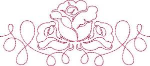 Picture of Free Motion Roses Buds Machine Embroidery Design