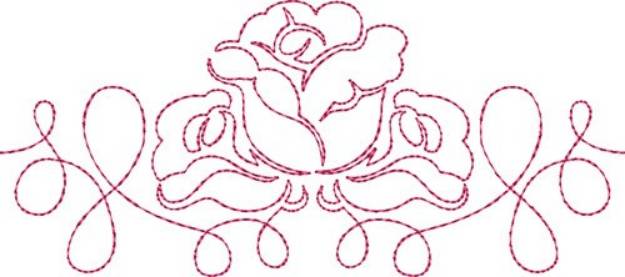 Picture of Free Motion Roses Buds Machine Embroidery Design