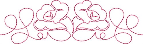 Free Motion Roses Bud Machine Embroidery Design