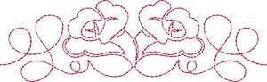 Picture of Free Motion Roses Bud Machine Embroidery Design