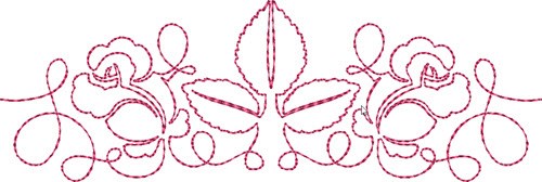 Roses Free Motion Machine Embroidery Design