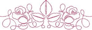 Picture of Roses Free Motion Machine Embroidery Design