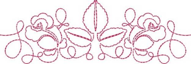 Picture of Roses Free Motion Machine Embroidery Design