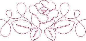 Picture of Free Motion Rose Machine Embroidery Design