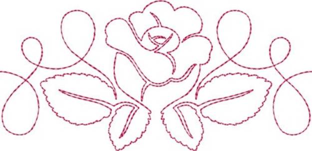 Picture of Free Motion Rose Machine Embroidery Design
