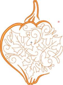 Picture of Fall Gourd Machine Embroidery Design