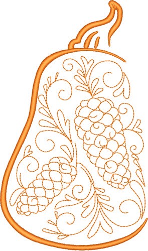 Autumn Gourd Machine Embroidery Design