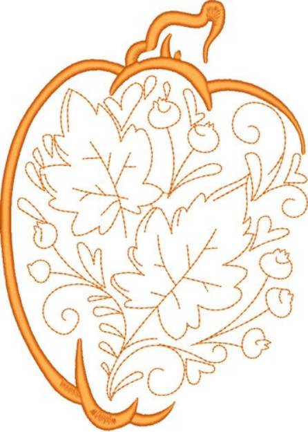 Picture of Autumn Pumpkin Machine Embroidery Design