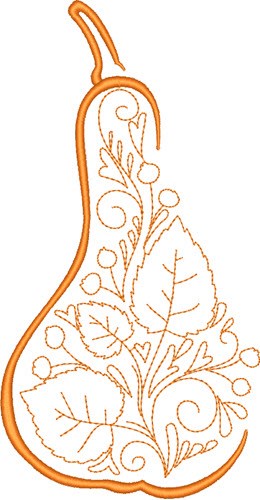 Gourd Of Fall Machine Embroidery Design