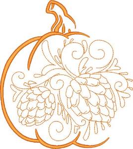 Picture of Artichoke Pumpkin Machine Embroidery Design
