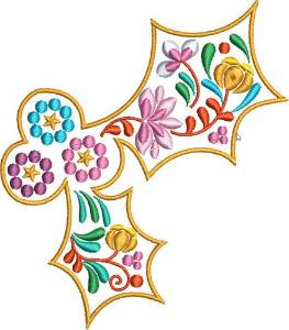 Picture of Jacobean Christmas Holly Machine Embroidery Design