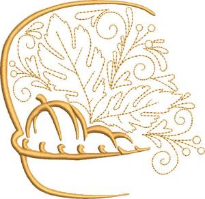Picture of Thanksgiving Decorative Dinner Machine Embroidery Design