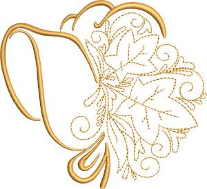 Picture of Thanksgiving Decorative Bonnet Machine Embroidery Design