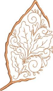 Picture of Fall Decorative Beech Machine Embroidery Design