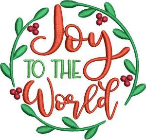 Picture of Joy To The World Machine Embroidery Design