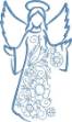 Picture of Nativity Angel Machine Embroidery Design
