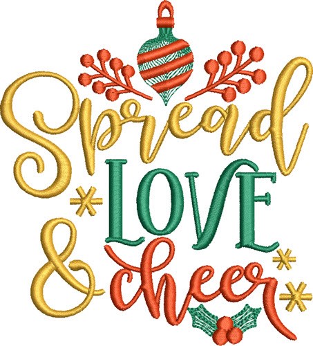 Spread Love & Cheer Machine Embroidery Design