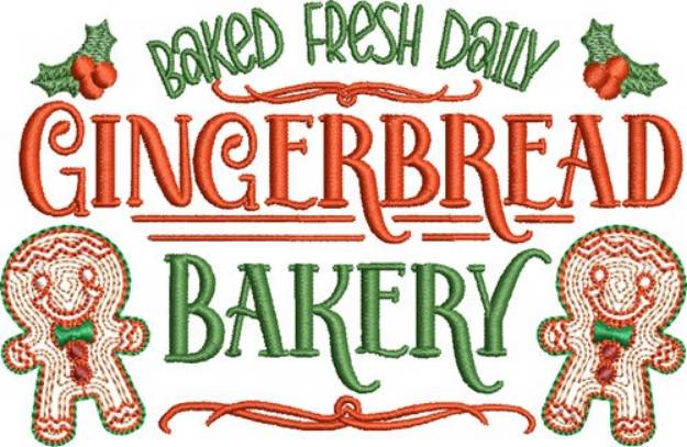 Picture of Gingerbread Bakery Machine Embroidery Design