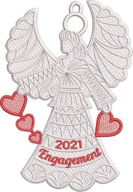Picture of FSL Engagement Angel Machine Embroidery Design