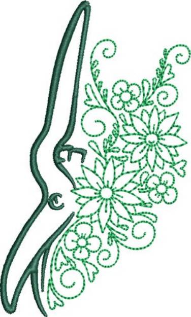 Picture of Garden Sheer Machine Embroidery Design