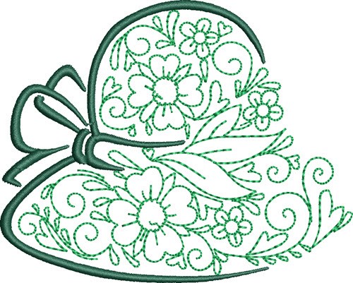 Garden Hat Machine Embroidery Design