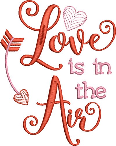 Love is in the Air Machine Embroidery Design