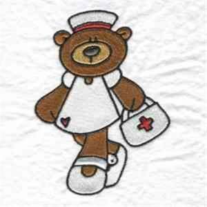 Picture of Nurse Teddy Machine Embroidery Design