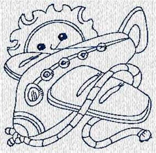 Picture of RW Airplane Block Machine Embroidery Design